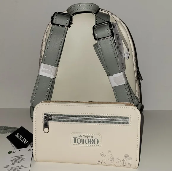 Loungefly Studio Ghibli Totoro Rain Mini Backpack and Tech Wallet - Picture 2 of 16